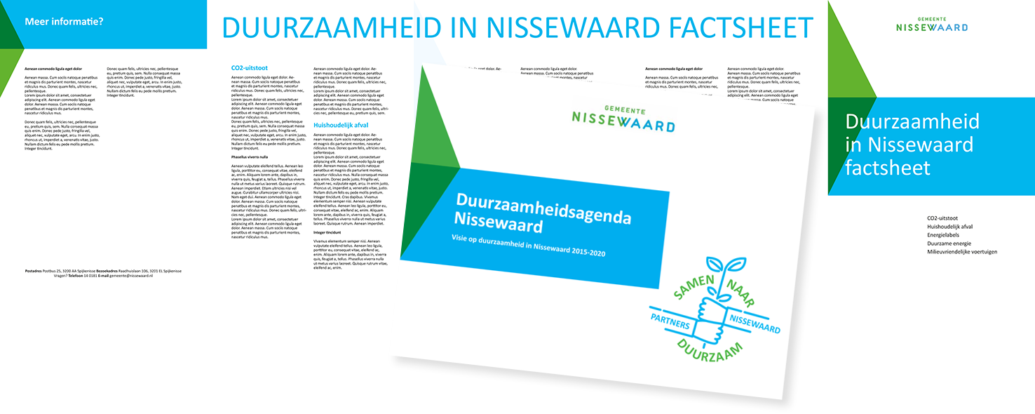 Duurzaamheidsagenda en Factsheet gemeente Nissewaard