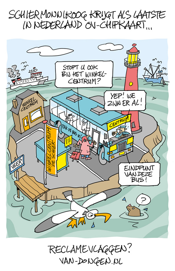Social media cartoon Drukkerij van Dongen Schiermonnikoog