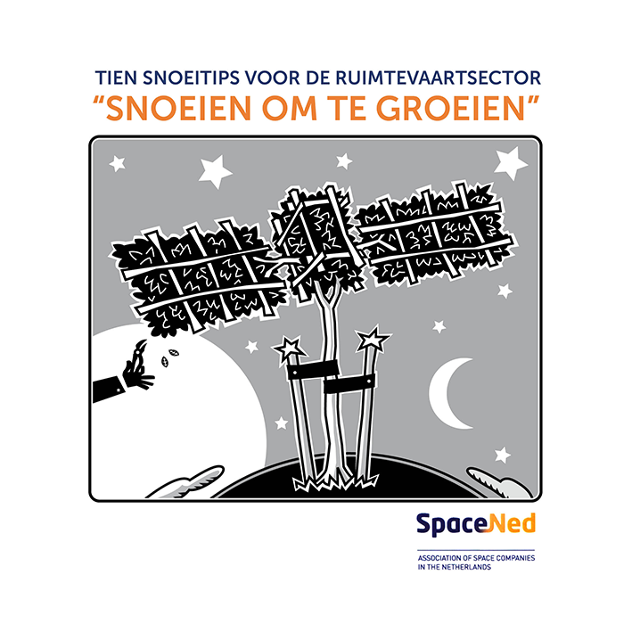 Cover met illustratie voor boekje SpaceNed